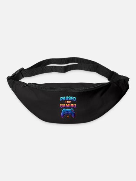 Gaming Vector Pixel Art – Paused for Gaming - Bum bag - black