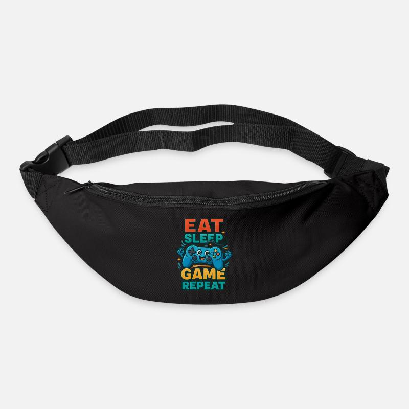 Eat Sleep Game Repeat – Funny Controller - Bum bag - black