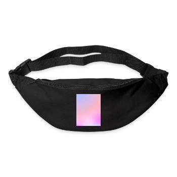 Dégradé pastel de barbe à papa de rêve - Sac banane - noir - Devant