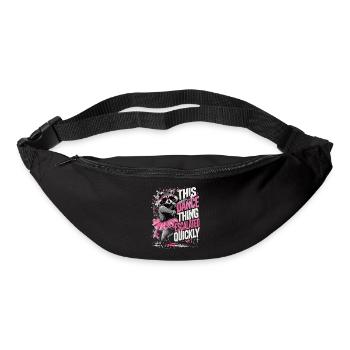 Raton Laveur Danseur Tutu Rose Humour Fun - Gürteltasche - Schwarz - Vorne