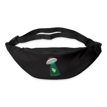 UFO Pizza Alien lustig Cartoon - Gürteltasche - Schwarz - Vorne