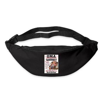 OMA Lebensfreude – Kekse & Kaffee - Gürteltasche - Schwarz - Vorne