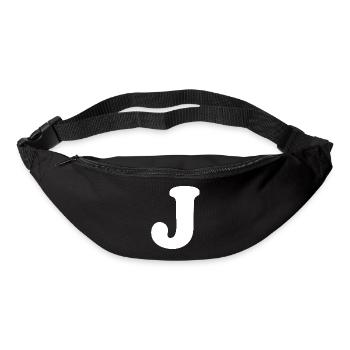 Large J Style Print | Letter J | J Logo - Bum bag - black - Front