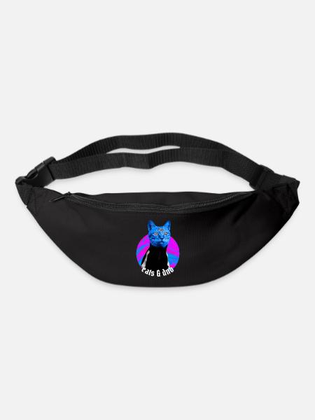 Cats & DnB Cat Stylish Drum And Bass Rave Outfit - Gürteltasche - Schwarz