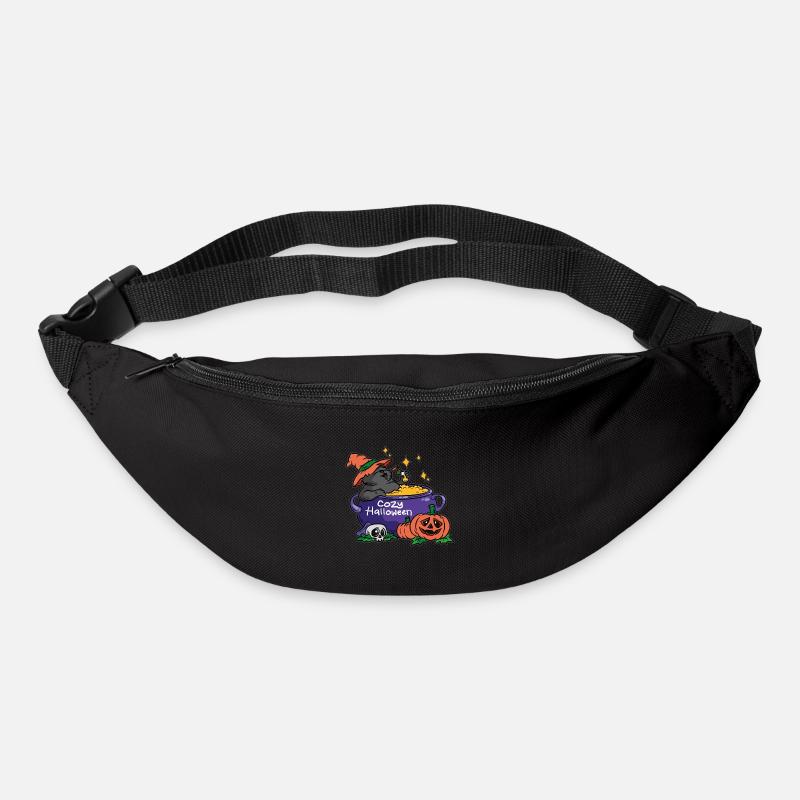 Gemütliche Halloween-Hexe - Gürteltasche - Schwarz