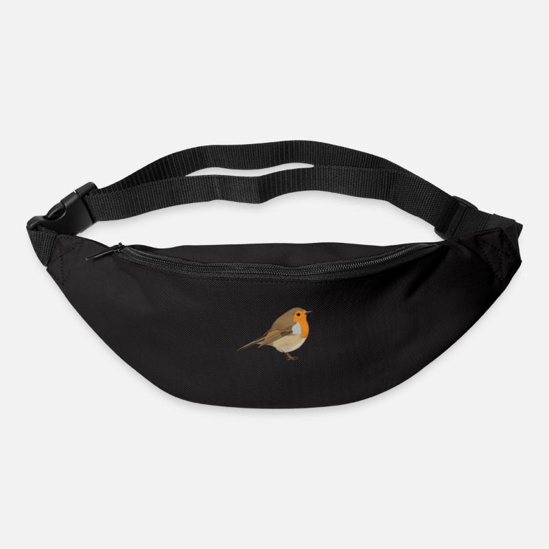 Rotkehlchen Vogel Vogelfreund Vogelbeobachter - Gürteltasche - Schwarz