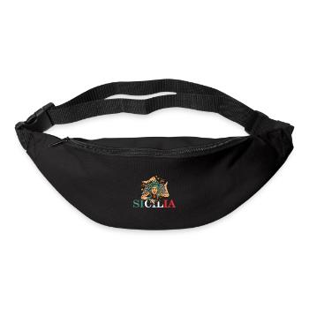 Sizilien Herkunft Insel Italien Region Trinacria - Gürteltasche - Schwarz - Vorne