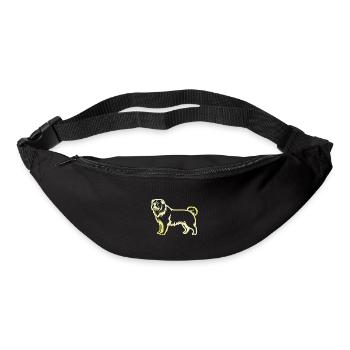Chow Chow Hund Silhouette - Gürteltasche - Schwarz - Vorne