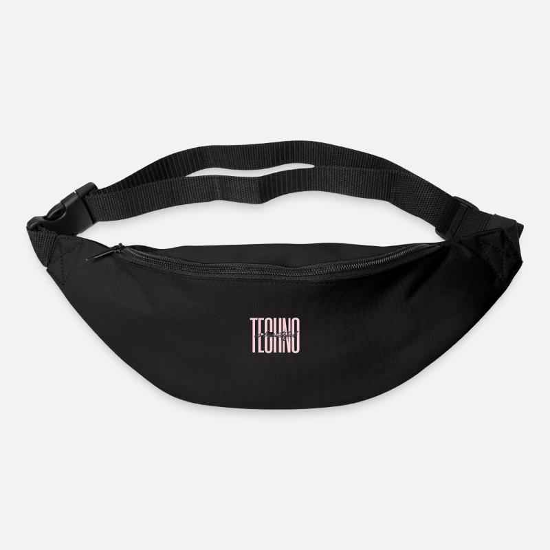 techno is beautyiful - Bum bag - black