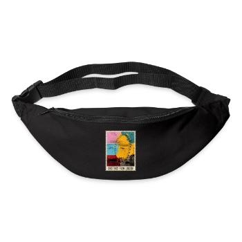 Londres Angleterre UK City Skyline Stamp Coloré - Sac banane - noir - Devant