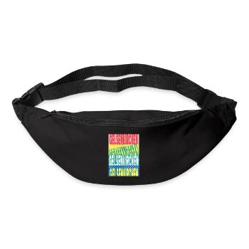 Gelsenkirchen Allemagne City Font Skyline - Sac banane - noir - Devant