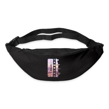 Hambourg Allemagne Ville Skyline Accueil Amour - Sac banane - noir - Devant