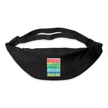 Mönchengladbach Germany City Font Skyline - Bum bag - black - Front