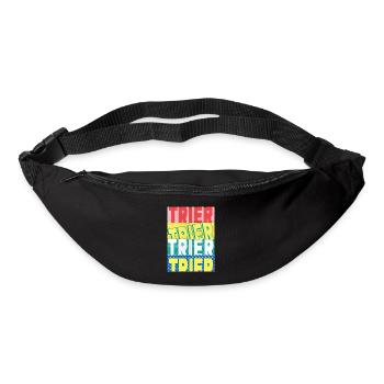 Trier Germany City Font Skyline - Bum bag - black - Front