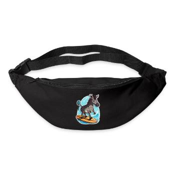 Surfing Zebra - Bum bag - black - Front