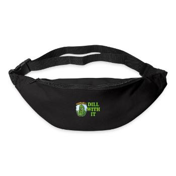 Concombres, cornichons, cornichons, fruits - Sac banane - noir - Devant
