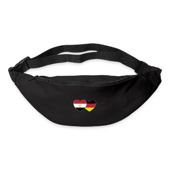 Egypt Germany Flag Heart - Bum bag - black - Front