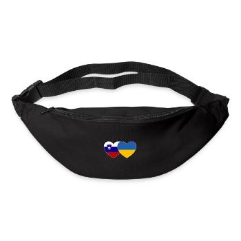 Slowenien Ukraine Flagge Herz - Gürteltasche - Schwarz - Vorne