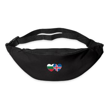 Bulgarien Island Flagge Herz - Gürteltasche - Schwarz - Vorne