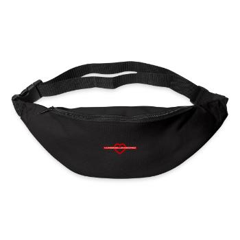 Enterrement de vie de garçon coeur - Sac banane - noir - Devant