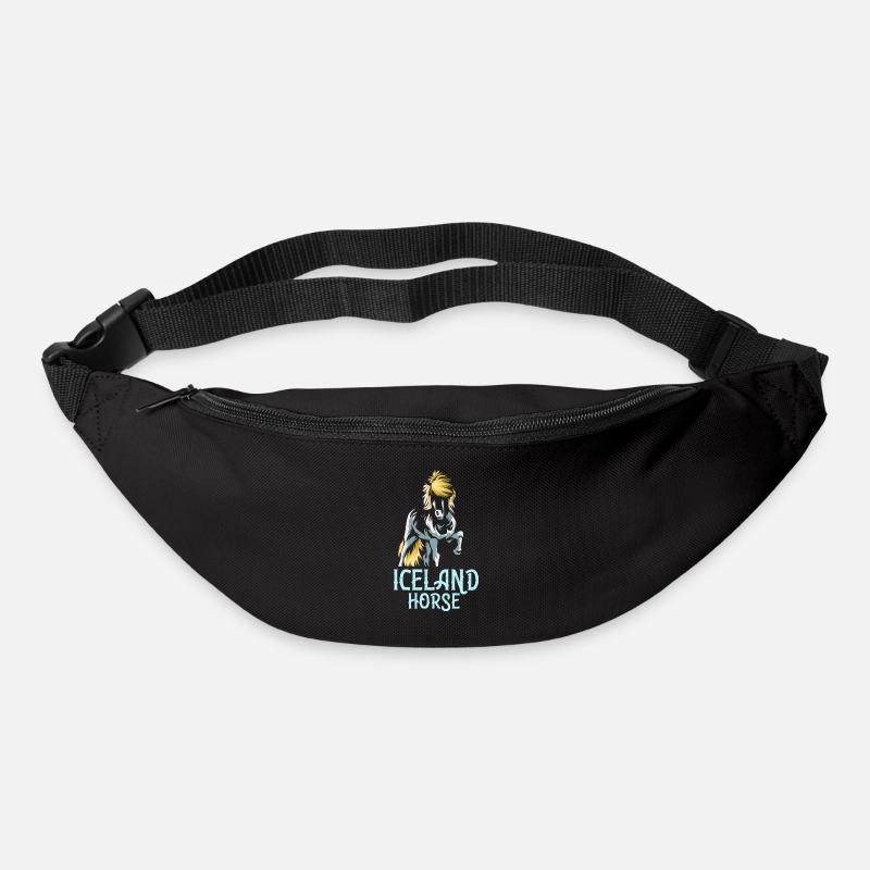 Cheval islandais - Sac banane - noir