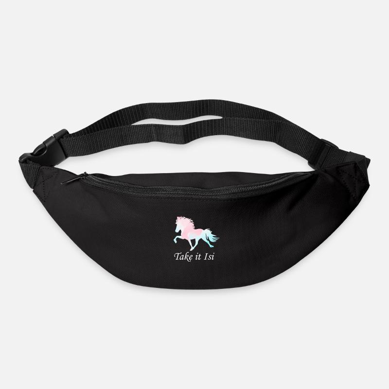 Cheval islandais - Sac banane - noir