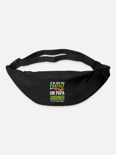 papa jardinier pas parfait papa jardinier jardin - Sac banane - noir