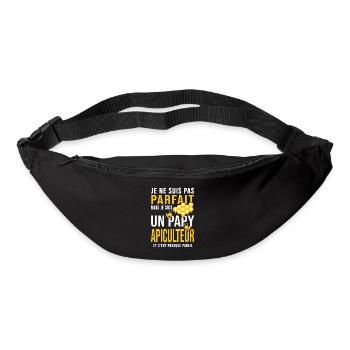 papy apiculteur pas parfait papi abeilles miel - Sac banane - noir - Devant