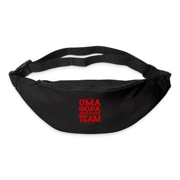 oma und opa team - Gürteltasche - Schwarz - Vorne
