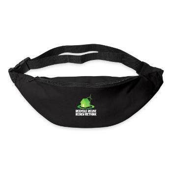 Recycle Reuse Renew Rethink Wind Turbine - Wind - Gürteltasche - Schwarz - Vorne