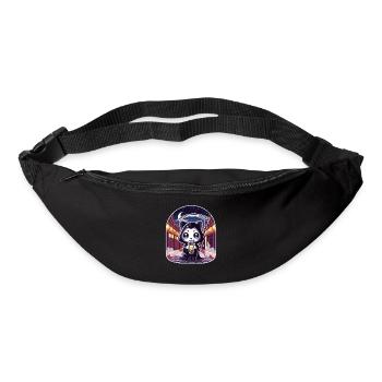 Grim Reaper Anime Cat Cherry Blossom - Bum bag - black - Front