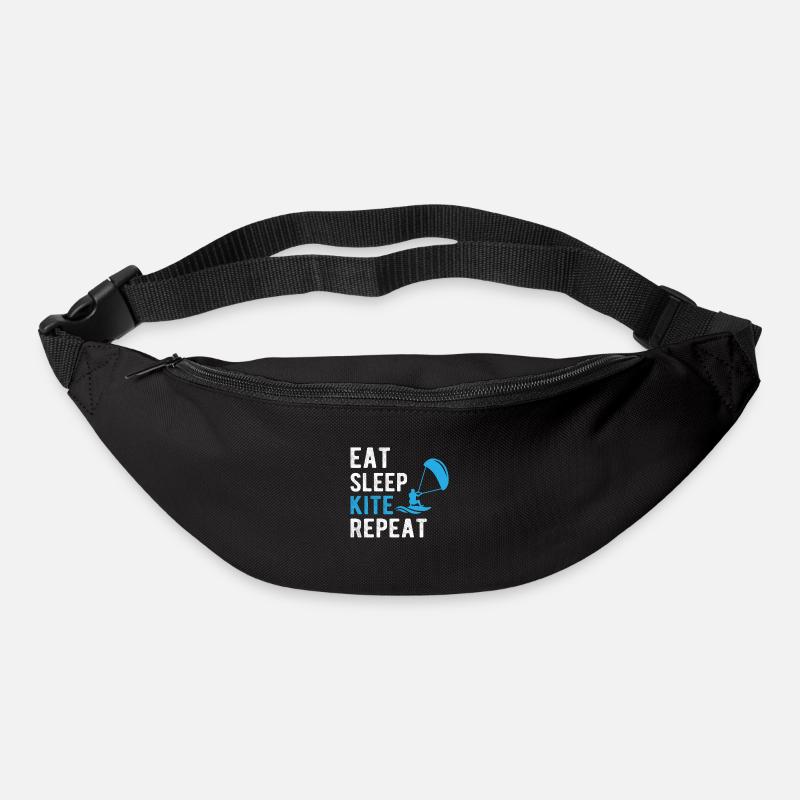 Kite surf et kite - Sac banane - noir