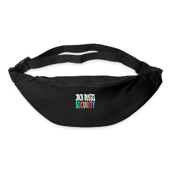 Jack Russel Sicherheit Diensthund Spruch Geschenk - Gürteltasche - Schwarz - Vorne