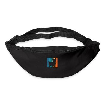 Cadeau rétro de propriétaire de chien de chien de Yorkshire Terrier - Sac banane - noir - Devant