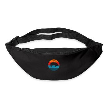 Pig Animal Retro Pet Farm Gift idea - Bum bag - black - Front