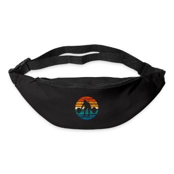 Musculation Musculation GYM Fitnessstudio Retro - Sac banane - noir - Devant