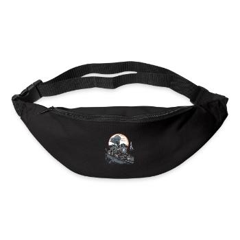 Steam locomotive Steam locomotive Eisebahner gift locomotive - Bum bag - black - Front