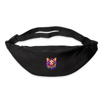Rainbow Flag Chihuahua Pride Dog Colorful Love - Bum bag - black - Front