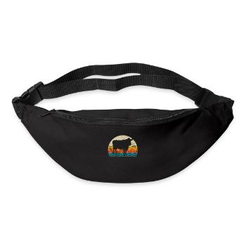 Cow Animal Farmer Moo Retro Farm Gift - Sac banane - noir - Devant