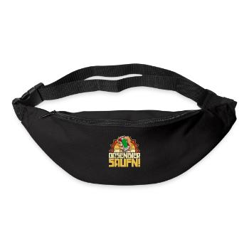 Saufen Bier Trinken Alkohol Dosenbier Bierzelt - Gürteltasche - Schwarz - Vorne