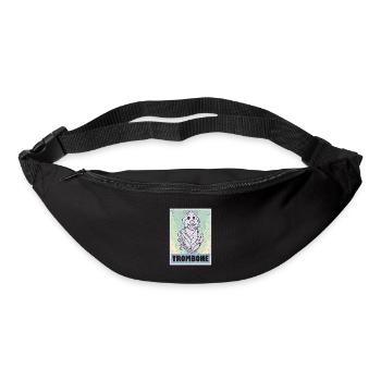 Welpe Musiker Musik Instrument Posaune - Gürteltasche - Schwarz - Vorne