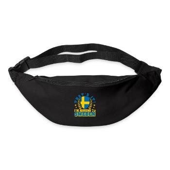 Schweden Landesfarben Sverige Flagge Urlaub - Gürteltasche - Schwarz - Vorne