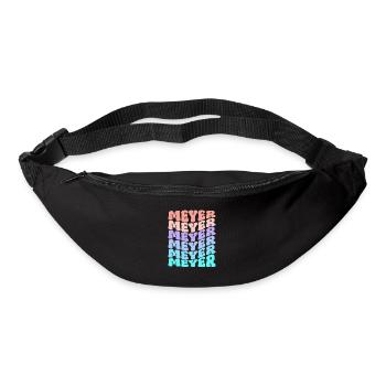 Meyer Retro Familie Nachname Geschenk - Gürteltasche - Schwarz - Vorne