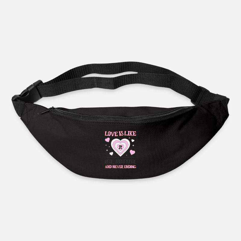 Liebe ist wie Pi real Irrational und nie endend - Gürteltasche - Schwarz