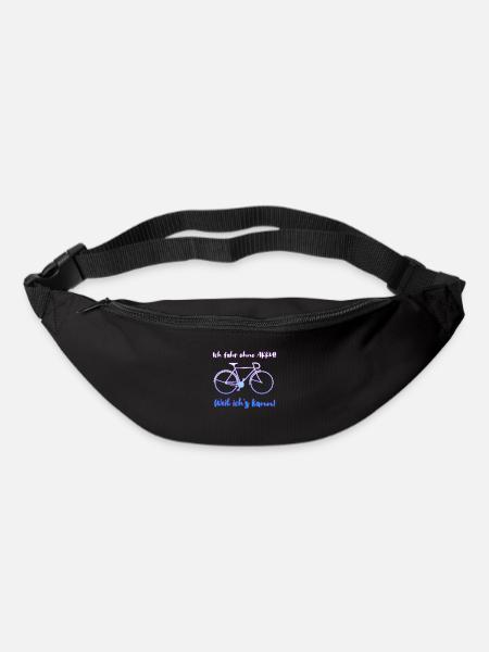 Ich fahre ohne Akku, weil ich's kann lustig Rad - Gürteltasche - Schwarz