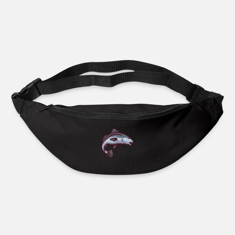 Fische Symbol des Wohlstands - Gürteltasche - Schwarz