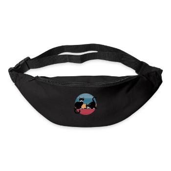 Les chats - Sac banane - noir - Devant