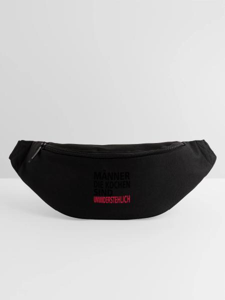 Männer die kochen sind unwiderstehlich - Gürteltasche - Schwarz - Vorne