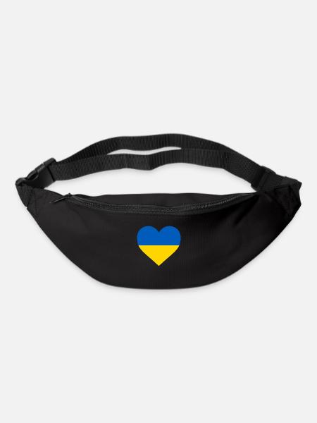Ukraine Herz - Gürteltasche - Schwarz