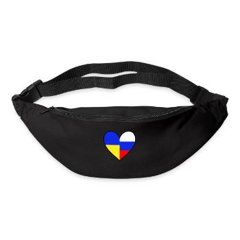 Ukraine Russland Frieden Herz - Gürteltasche - Schwarz - Vorne
